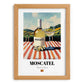 Moscatel – Spanish White Wine, Vineyard Terrace Poster, set in oak frame