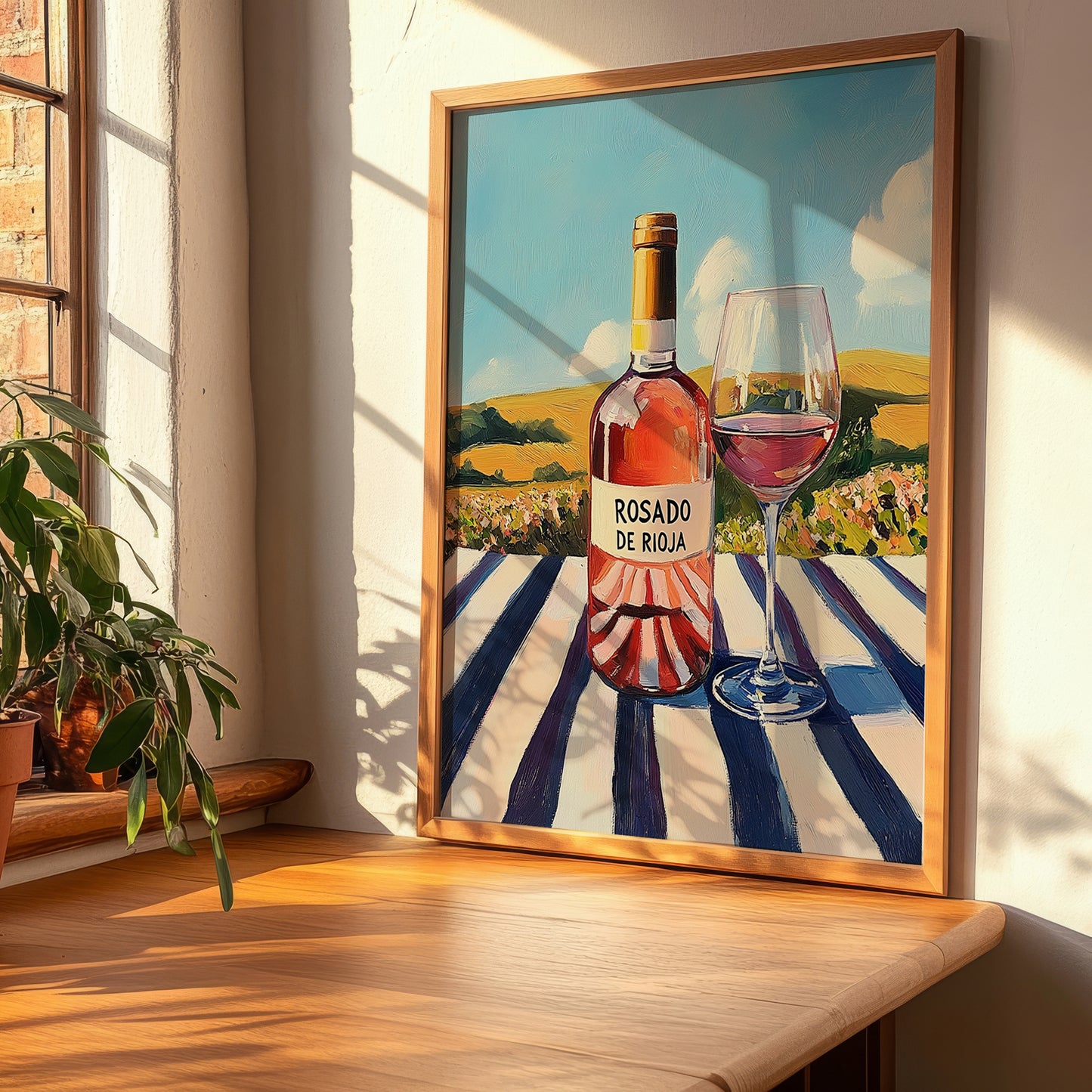 Rosado de Rioja – Spanish Rose Wine, Wine Bar Poster, clean layout with no caption