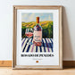 Rosado de Penedès – Spanish Rose Wine, Vinoteca Painting, in wooden frame leaning on the floor