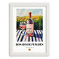 Rosado de Penedès – Spanish Rose Wine, Vinoteca Painting, placed in minimal white frame
