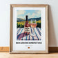 Rosado de Somontano – Spanish Rose Wine, Bodega Painting, in wooden frame leaning on the floor