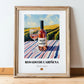 Rosado de Cariñena – Spanish Rose Wine, Wine Bar Poster, in wooden frame leaning on the floor