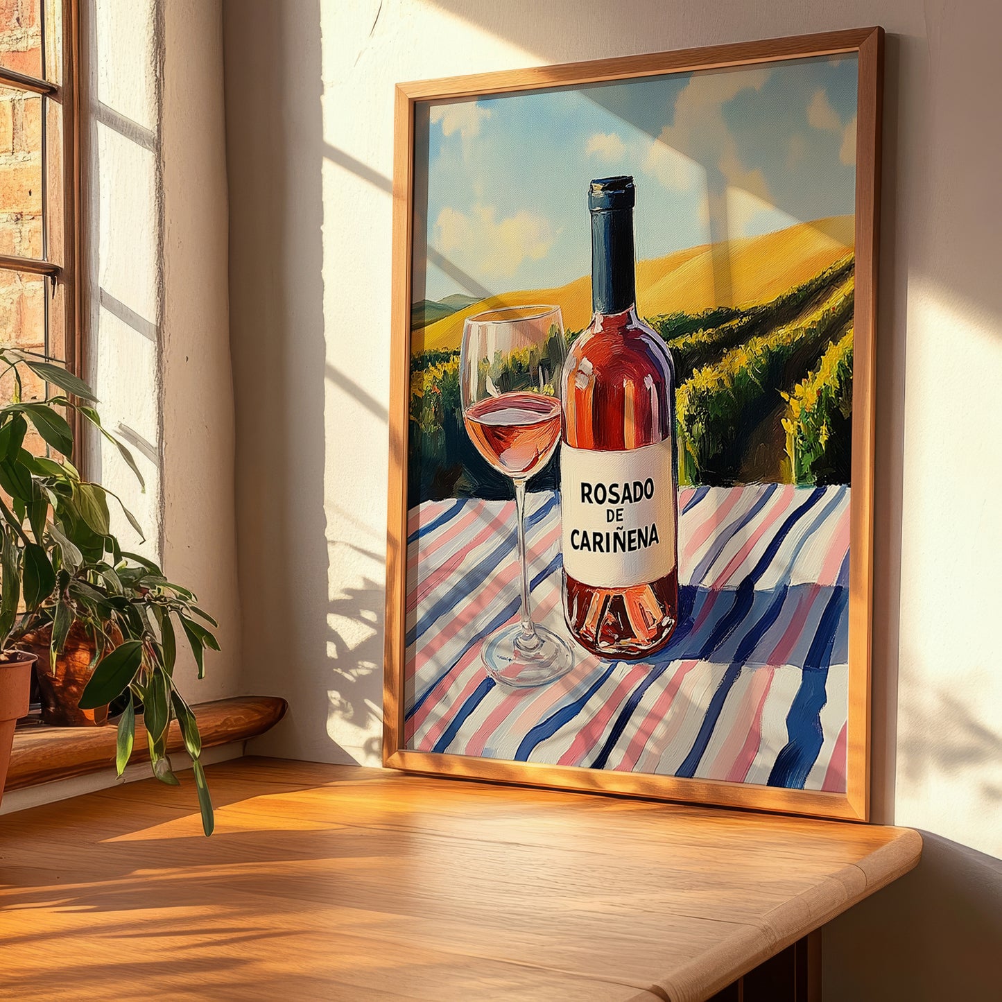 Rosado de Cariñena – Spanish Rose Wine, Wine Bar Poster, clean layout with no caption