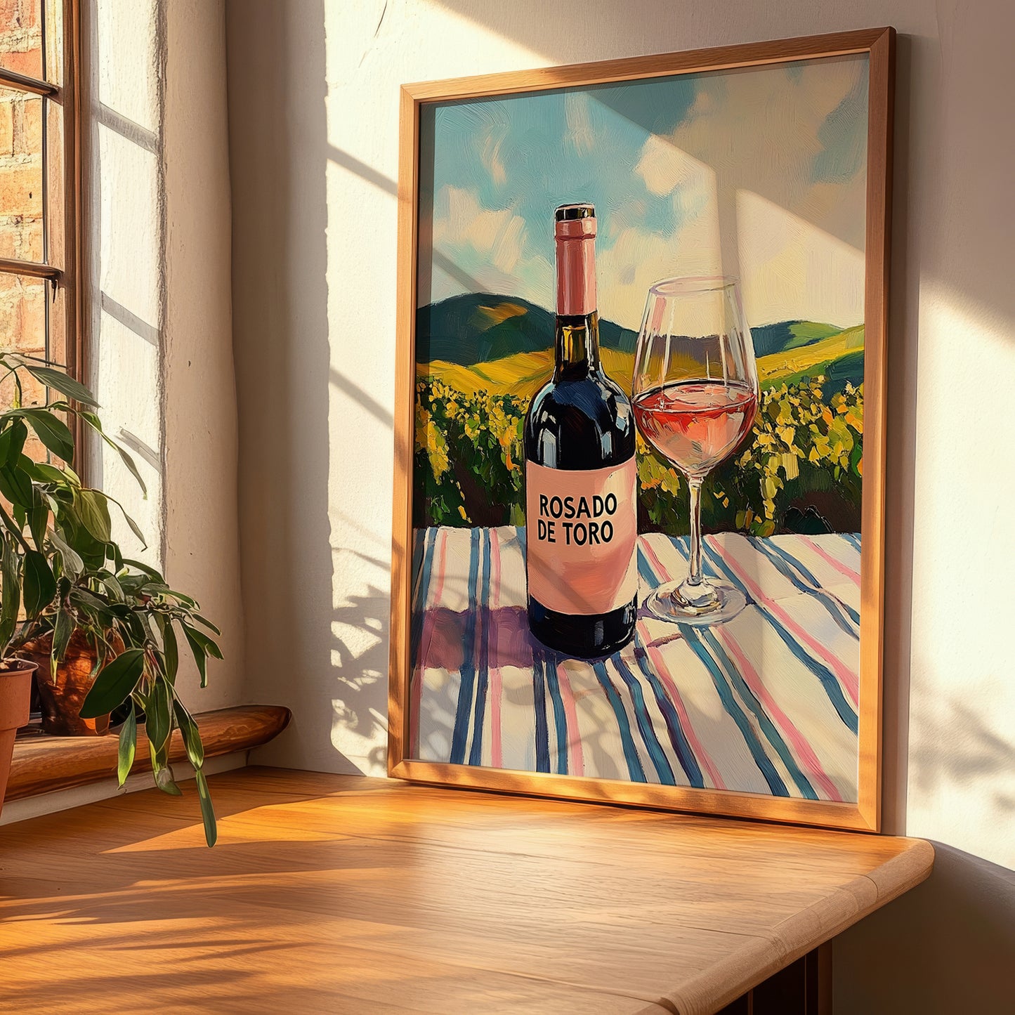 Rosado de Toro – Spanish Rose Wine, Tasting Room Print, clean layout with no caption