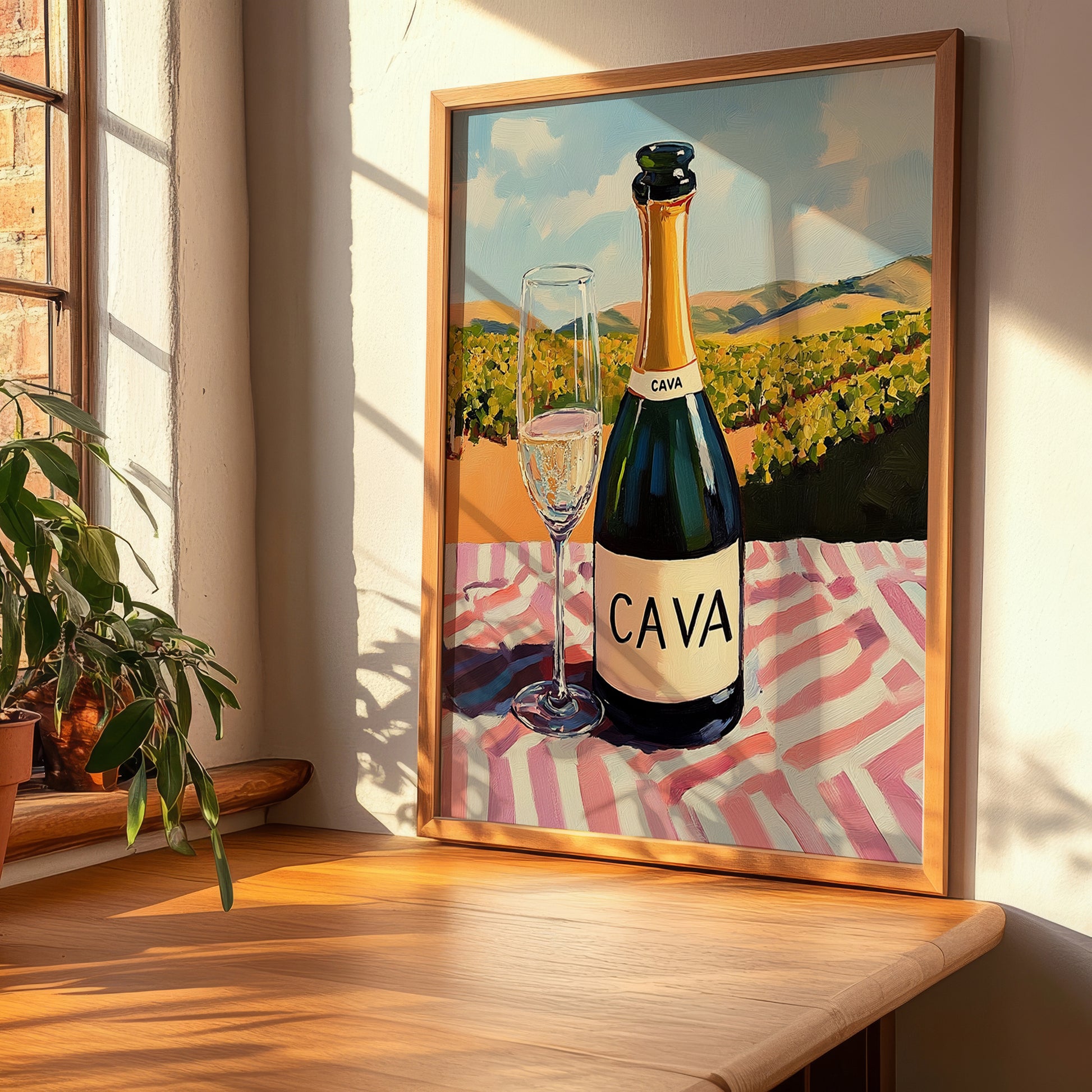 Cava – Spanish Sparkling Wine, Tasting Room Still Life, clean layout with no caption