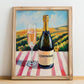 Corpinnat – Spanish Sparkling Wine, Wine Bar Wall Art, no-text version framed in wood