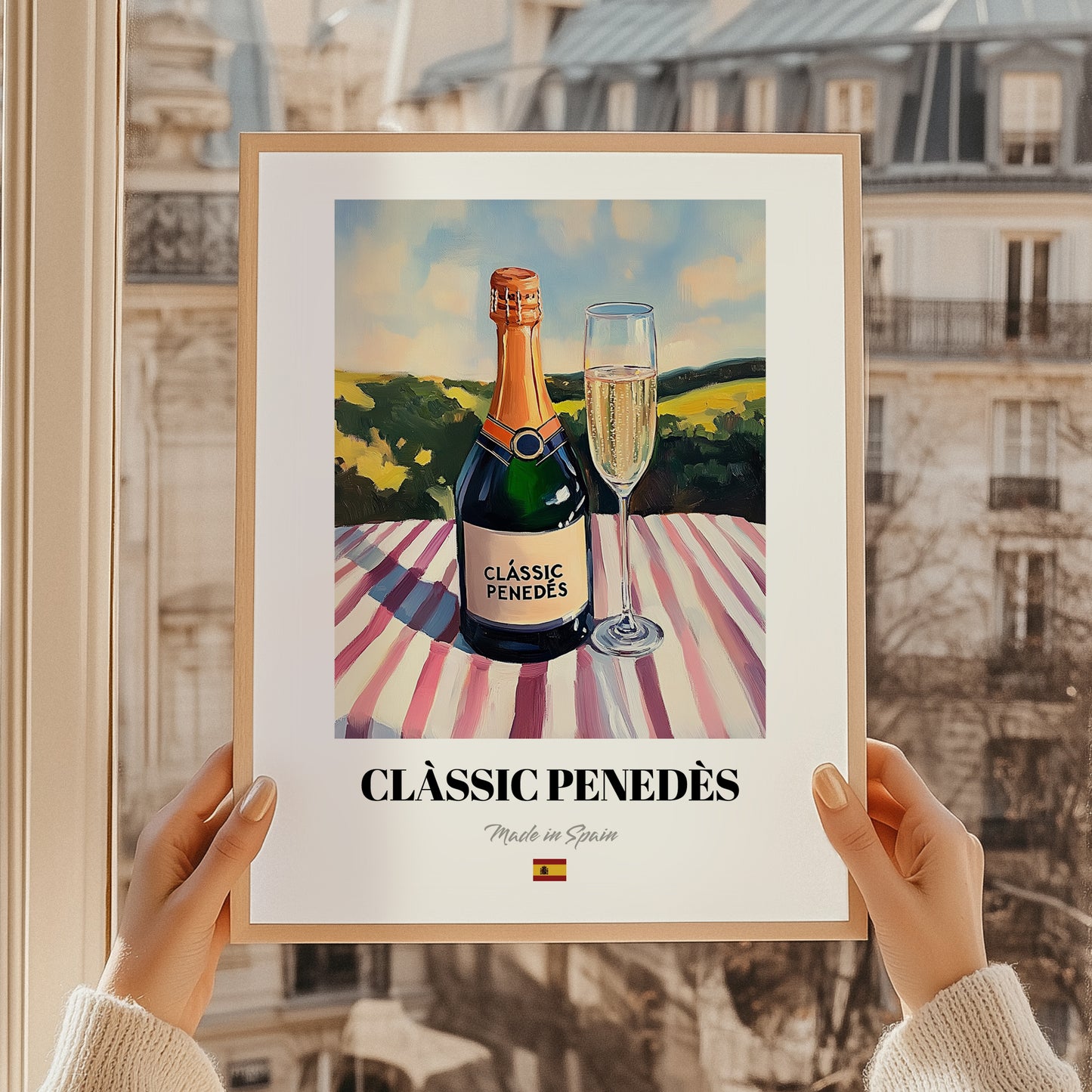 Clàssic Penedès – Spanish Sparkling Wine, Bodega Wall Decor, styled in a charming Paris street view