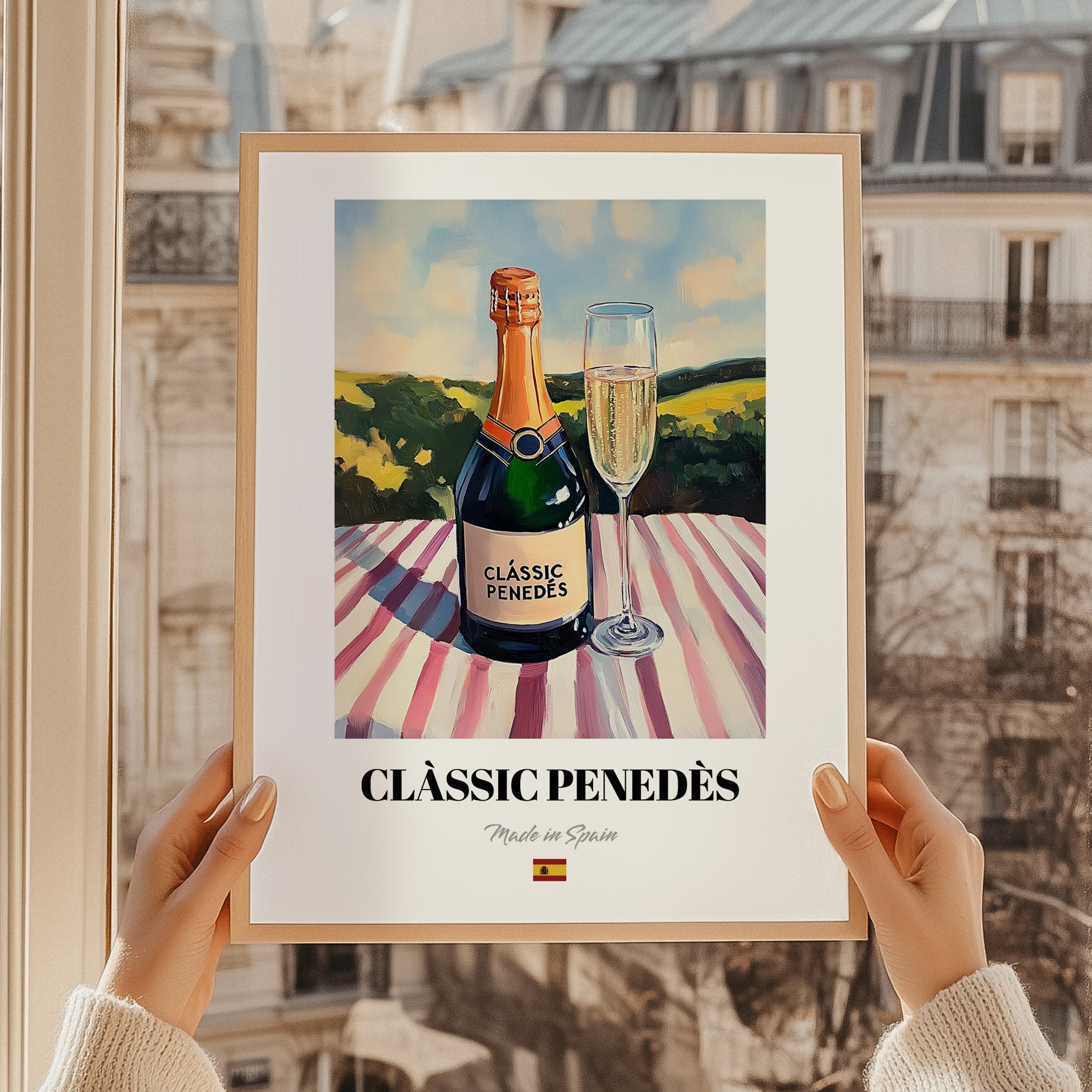 Clàssic Penedès – Spanish Sparkling Wine, Bodega Wall Decor, styled in a charming Paris street view