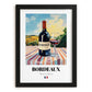 Bordeaux – French Red Wine, Wine Bar Poster, in sleek black frame