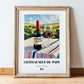 Châteauneuf-du-Pape – French Red Wine, Wine Bar Print, in wooden frame leaning on the floor
