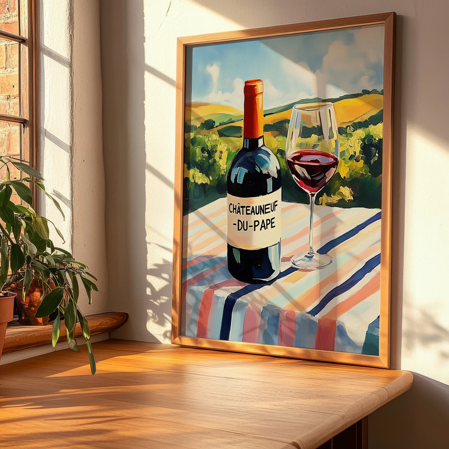 Châteauneuf-du-Pape – French Red Wine, Wine Bar Print, clean layout with no caption