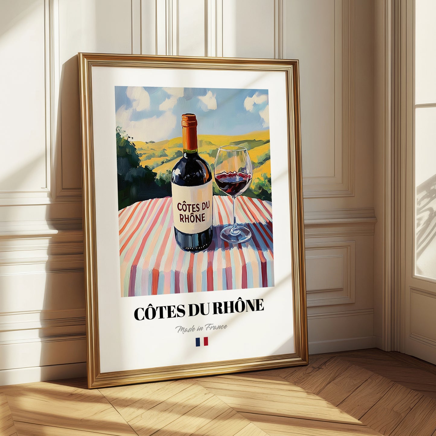Côtes du Rhône – French Red Wine, Vinoteca Poster