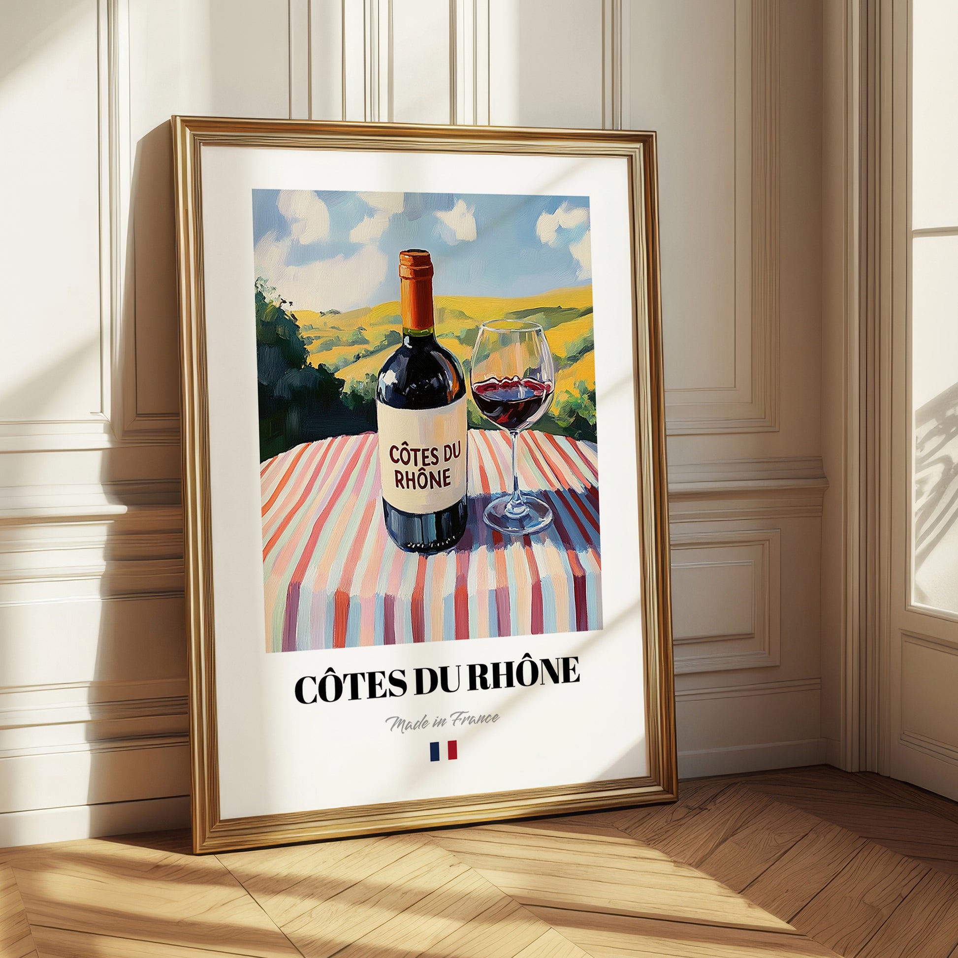 Côtes du Rhône – French Red Wine, Vinoteca Poster