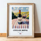 Côtes du Rhône – French Red Wine, Vinoteca Poster, in wooden frame leaning on the floor