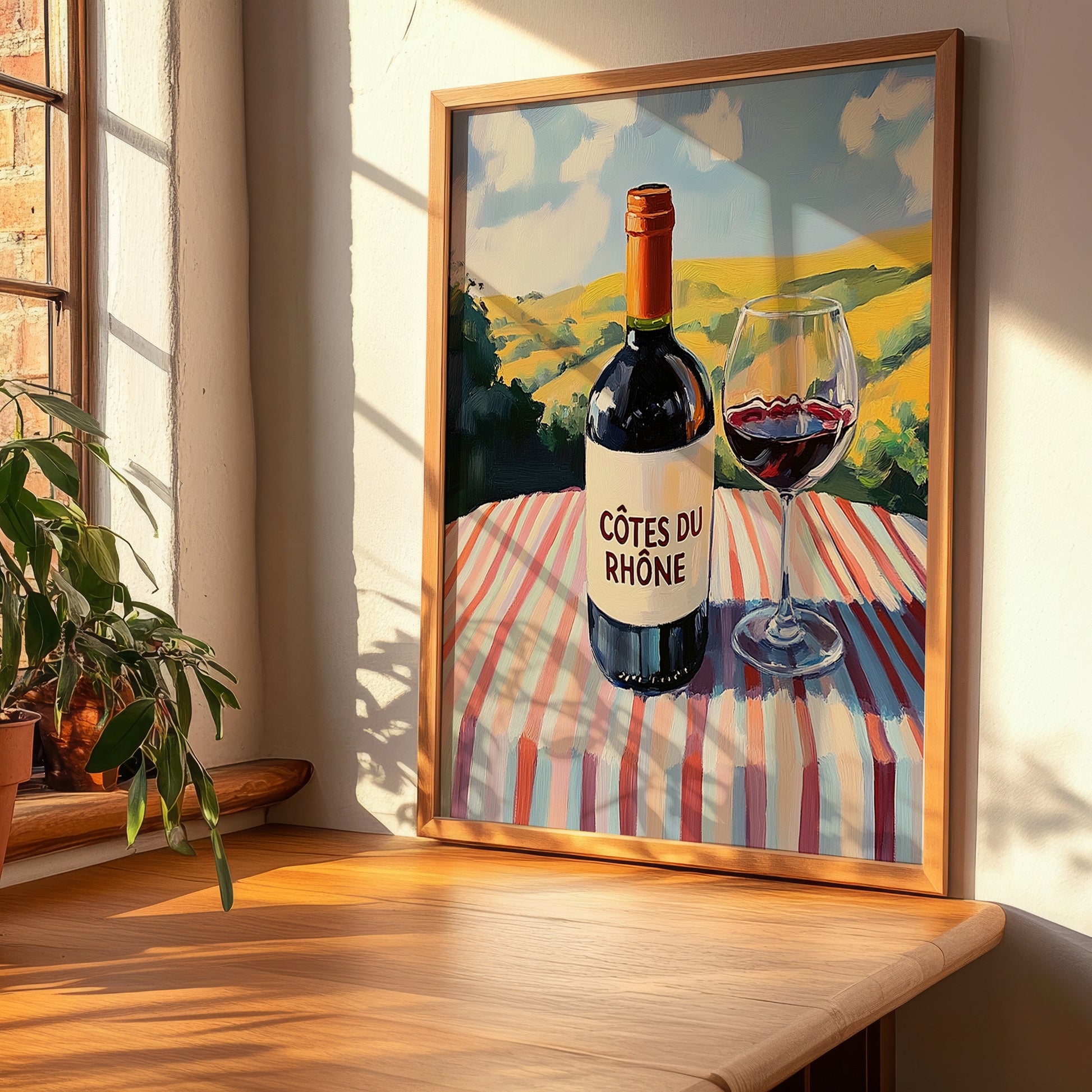 Côtes du Rhône – French Red Wine, Vinoteca Poster, clean layout with no caption
