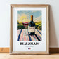 Beaujolais – French Red Wine, Vinoteca Wall Art, in wooden frame leaning on the floor