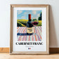 Cabernet Franc – French Red Wine, Enoteca Poster, in wooden frame leaning on the floor