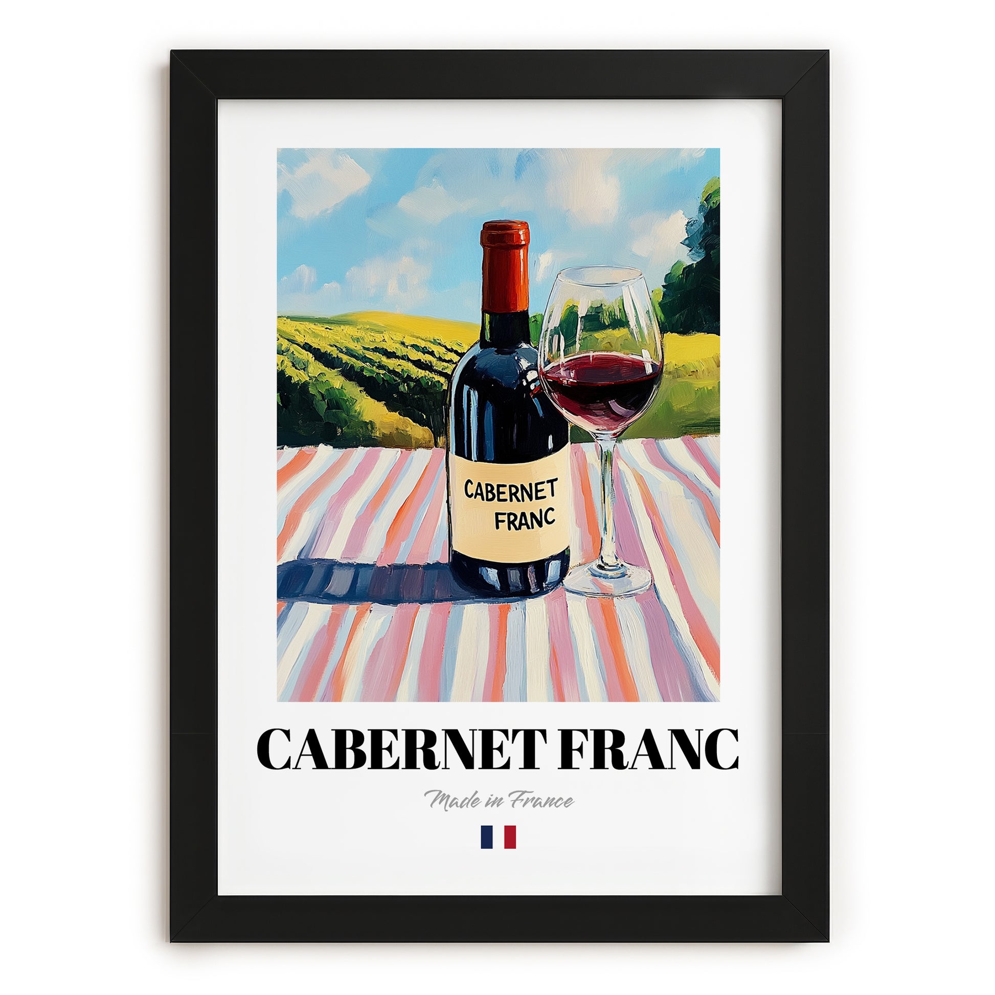 Cabernet Franc – French Red Wine, Enoteca Poster, in sleek black frame