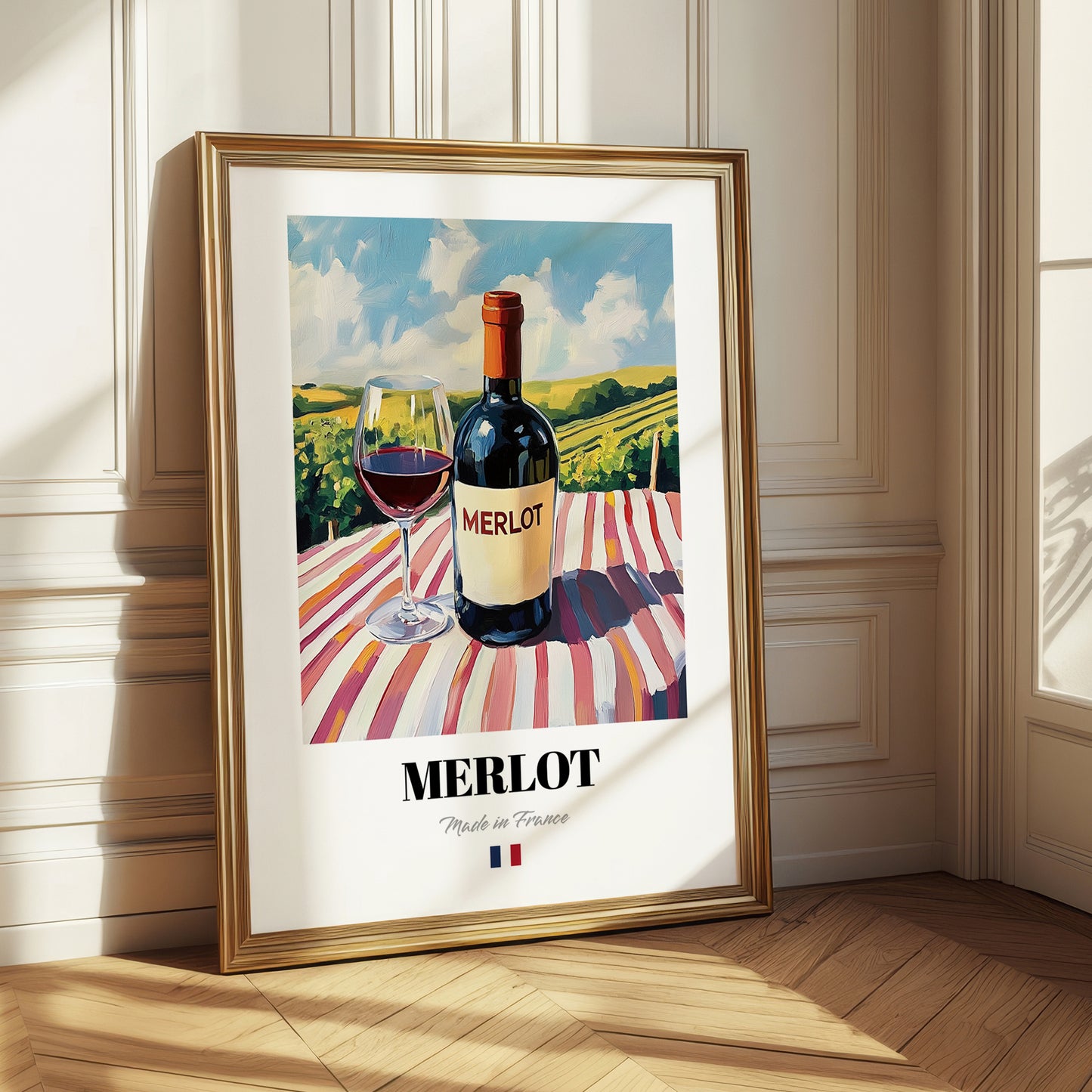 Merlot – French Red Wine, Bodega Print