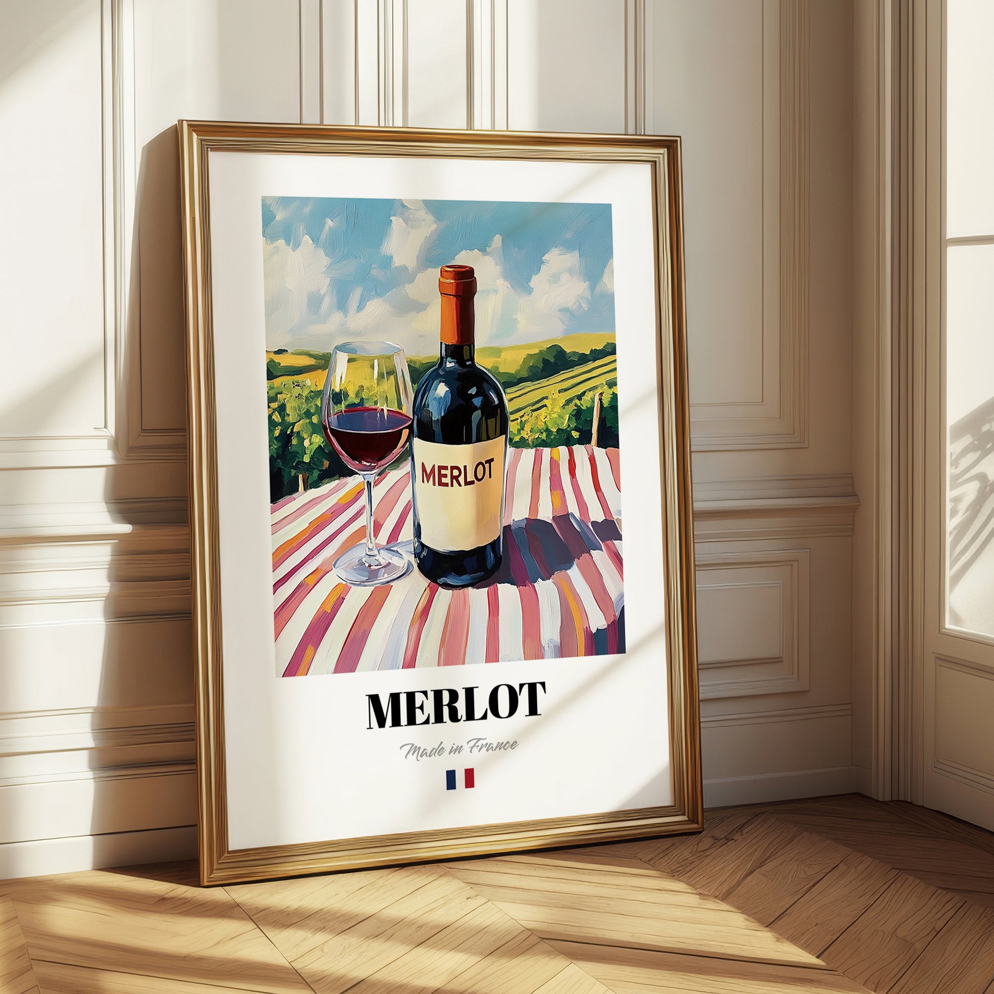 Merlot – French Red Wine, Bodega Print