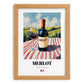 Merlot – French Red Wine, Bodega Print, set in oak frame