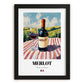 Merlot – French Red Wine, Bodega Print, in sleek black frame