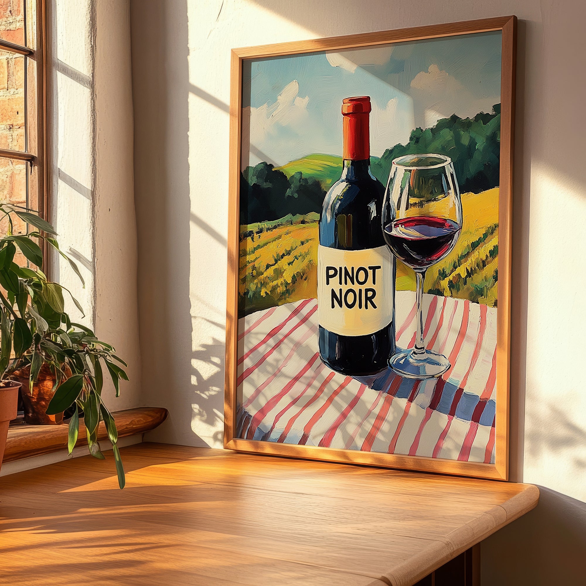 Pinot Noir – French Red Wine, Wine Bar Wall Art, clean layout with no caption