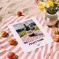 Pinot Noir – French Red Wine, Wine Bar Wall Art, unframed on coastal sand