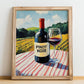 Pinot Noir – French Red Wine, Wine Bar Wall Art, no-text version framed in wood