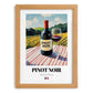 Pinot Noir – French Red Wine, Wine Bar Wall Art, set in oak frame