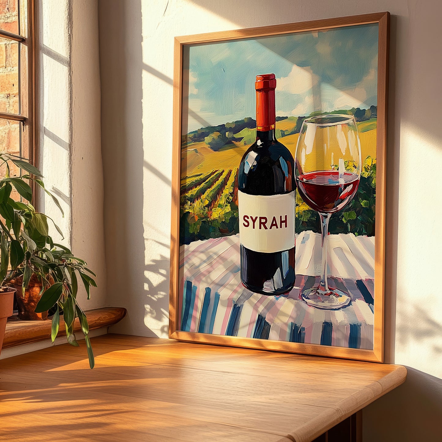Syrah – French Red Wine, Vinoteca Poster, clean layout with no caption