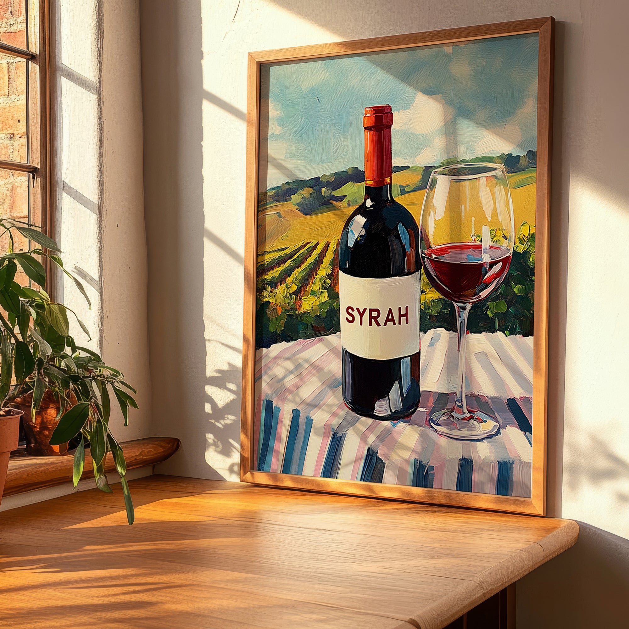 Syrah – French Red Wine, Vinoteca Poster, clean layout with no caption