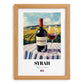 Syrah – French Red Wine, Vinoteca Poster, set in oak frame