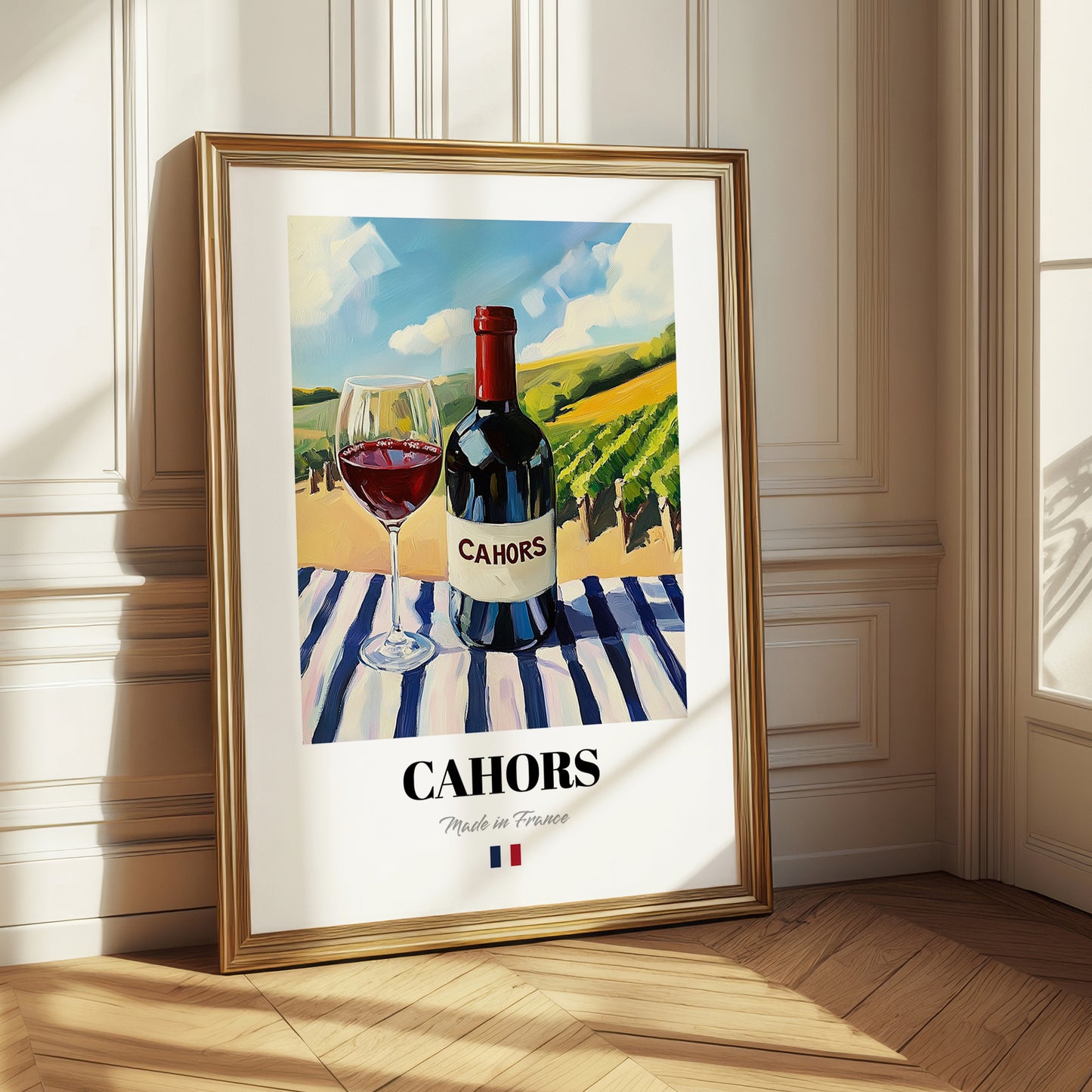Cahors – French Red Wine, Vineyard Terrace Print
