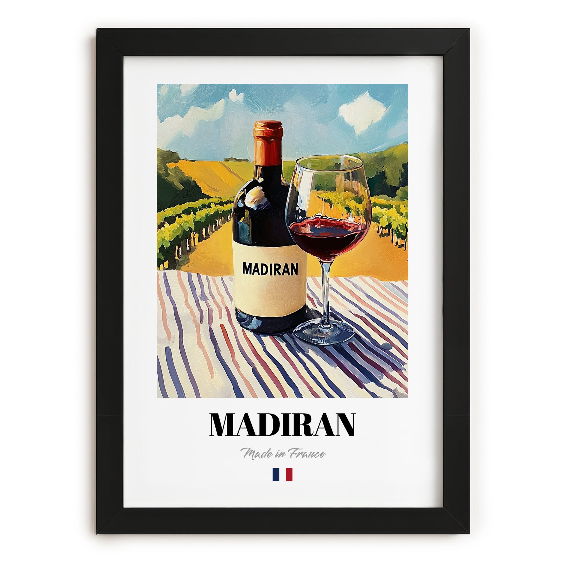 Madiran – French Red Wine, Vinoteca Wall Art, in sleek black frame