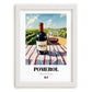 Pomerol – French Red Wine, Vinoteca Still Life, placed in minimal white frame