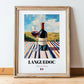 Languedoc – French Red Wine, Enoteca Wall Decor, in wooden frame leaning on the floor