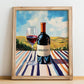 Languedoc – French Red Wine, Enoteca Wall Decor, no-text version framed in wood
