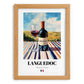 Languedoc – French Red Wine, Enoteca Wall Decor, set in oak frame