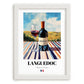 Languedoc – French Red Wine, Enoteca Wall Decor, placed in minimal white frame