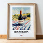 Roussillon – French Red Wine, Enoteca Wall Art, in wooden frame leaning on the floor