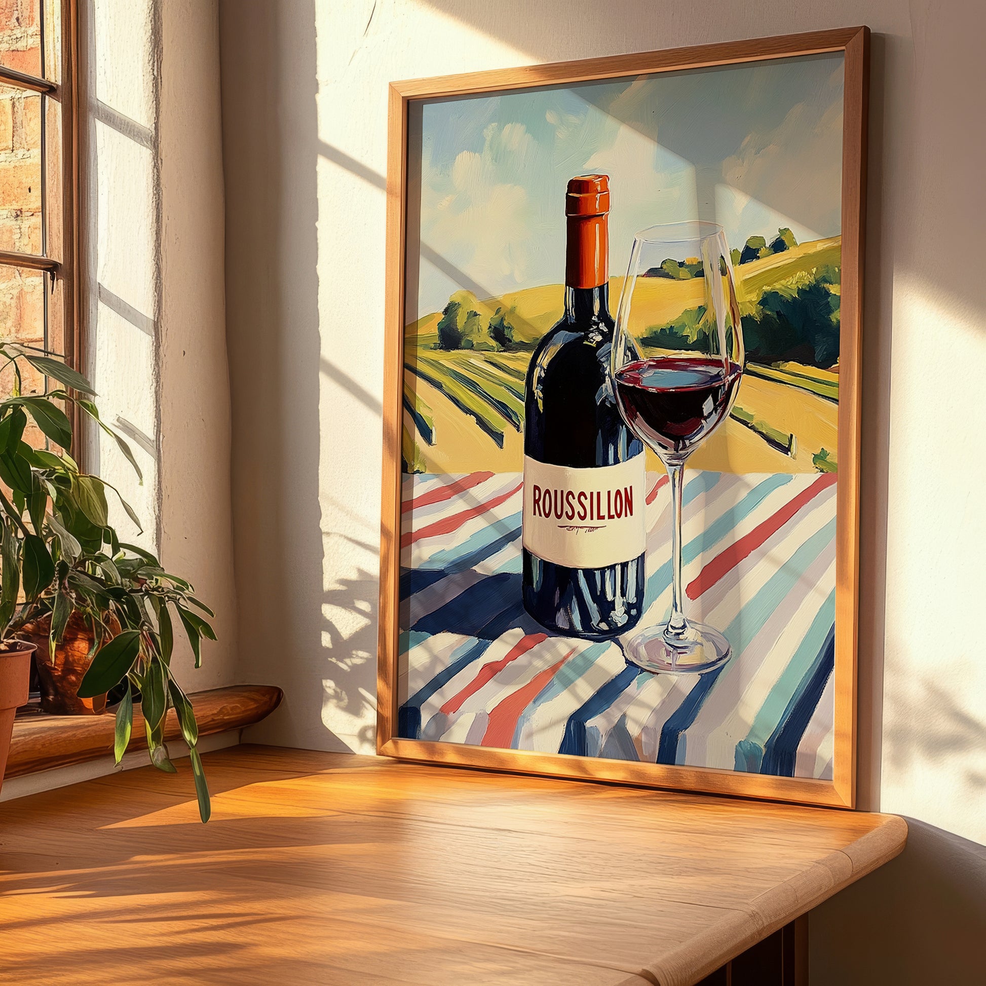 Roussillon – French Red Wine, Enoteca Wall Art, clean layout with no caption