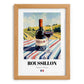 Roussillon – French Red Wine, Enoteca Wall Art, set in oak frame
