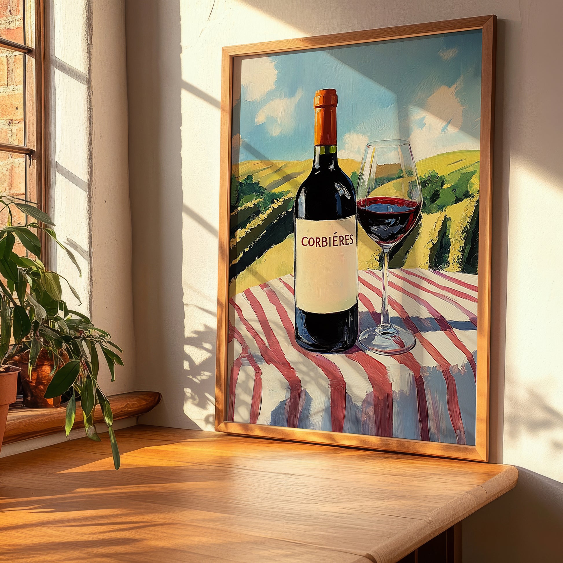 Corbières – French Red Wine, Wine Bar Print, clean layout with no caption