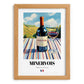 Minervois – French Red Wine, Wine Bar Print, set in oak frame