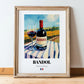 Bandol – French Red Wine, Wine Bar Poster, in wooden frame leaning on the floor