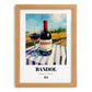 Bandol – French Red Wine, Wine Bar Poster, set in oak frame