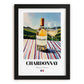 Chardonnay – French White Wine, Vinoteca Wall Art, in sleek black frame