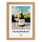 Sauvignon Blanc – French White Wine, Wine Bar Still Life, set in oak frame
