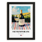Sauvignon Blanc – French White Wine, Wine Bar Still Life, in sleek black frame